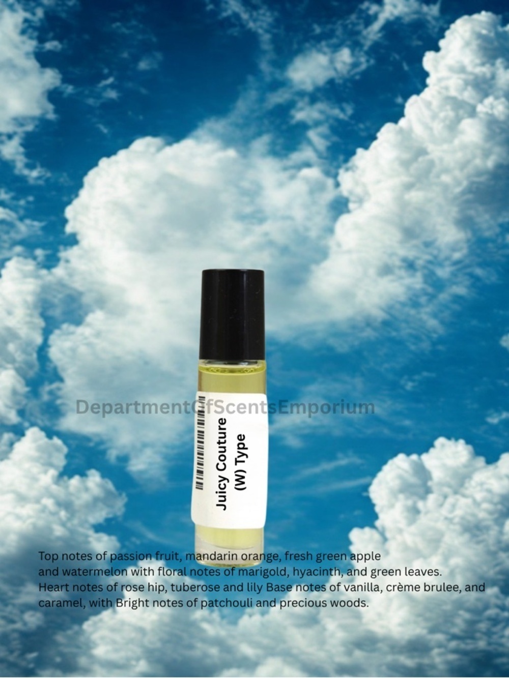 Juicy Couture (W) Type Fragrance Oil 1/3 Glass Roll-on Bottle